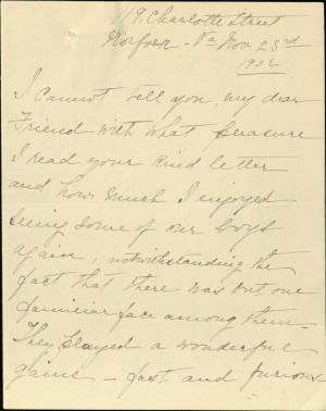 Berry Recollects a Carlisle Game with Pratt, 1902
