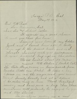 Beaver Discusses Possible Visit to California by Pratt Beaver Discusses Possible Visit to California by Pratt, 1916