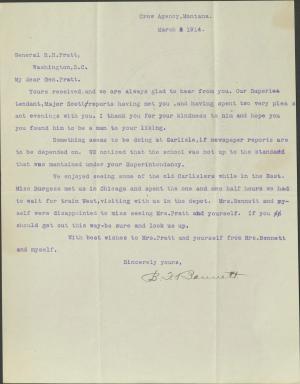 Bennett Discusses Press Coverage of Carlisle with Pratt Bennett Discusses Press Coverage of Carlisle with Pratt, 1914
