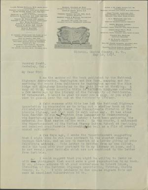 Bruce Requests Portrait of Pratt for Book Bruce Requests Portrait of Pratt for Book, 1917