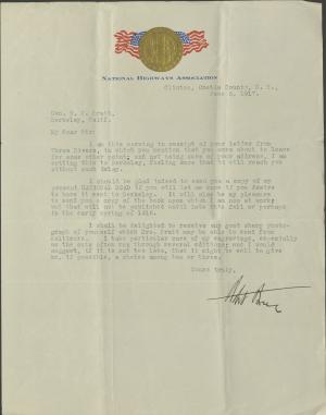 Bruce Sends Pratt Information on Portrait for Book Bruce Sends Pratt Information on Portrait for Book, 1917