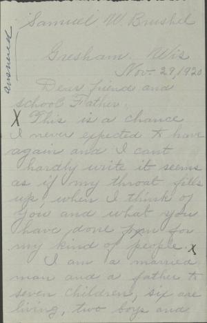 Brushel Sends Pratt Birthday Greetings and Personal Updates Brushel Sends Pratt Birthday Greetings and Personal Updates, 1920