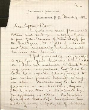 Baird Thanks Pratt for Hiring His Brother Baird Thanks Pratt for Hiring His Brother, 1882