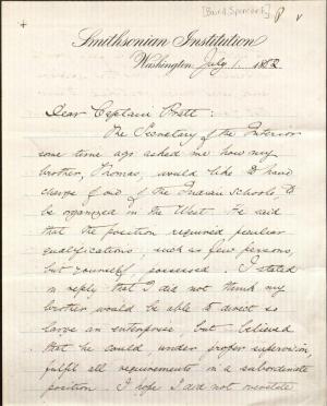 Baird Defends Brother's Behavior to Pratt Baird Defends Brother's Behavior to Pratt, 1882