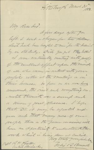 Brunot Discusses Reputation of Carlisle Pupils in Pittsburgh with Pratt Brunot Discusses Reputation of Carlisle Pupils in Pittsburgh with Pratt, 1883