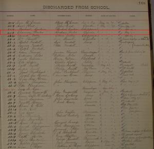 Chauncey Powlas Student File [entered 1893]