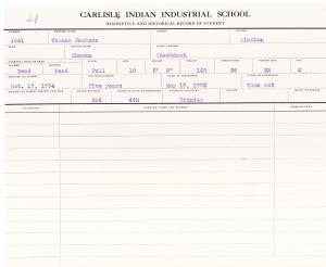 Thomas Jackson (Shawan) Student File Thomas Jackson (Shawan) Student File