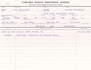 James Keith Student File