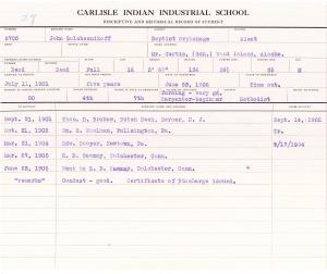 John Lolchesnikoff Student File John Lolchesnikoff Student File