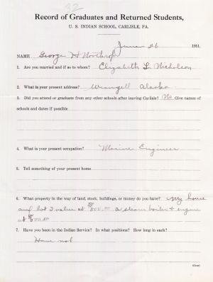 George Northrop Student File George Northrop Student File