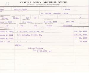 Willie Sheehan Student File