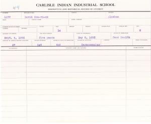 Student File of David Sku-vi-uk