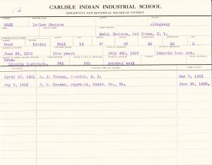 Luther Jamison Student File