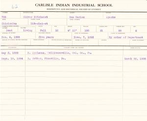 Oliver Bitchaiet (Bit-chai-et) Student File Oliver Bitchaiet (Bit-chai-et) Student File
