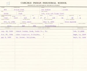 Roland Fish (Fish) Student File Roland Fish (Fish) Student File