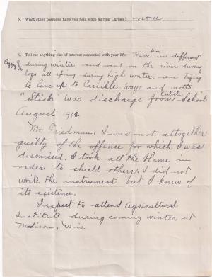 Henry Blatchford Student File