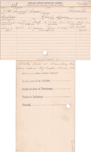 Samuel Spencer Student File
