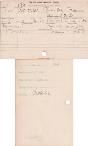 Peter Wilkie Student File