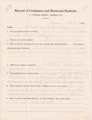 Clarence Powder Face Student File