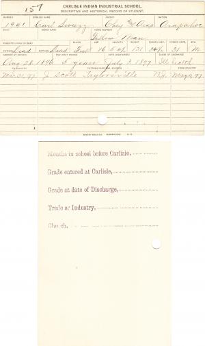 Carl Sweezy Student File