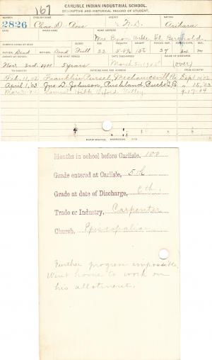 Charles D. Ross Student File Charles D. Ross Student File