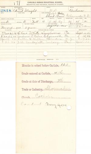 Burt Wright Student File Burt Wright Student File