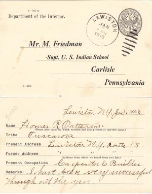 Homer Patterson Student File