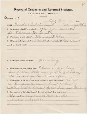 Isadore Labedie (Kil-so-qush) Student File Isadore Labedie (Kil-so-qush) Student File
