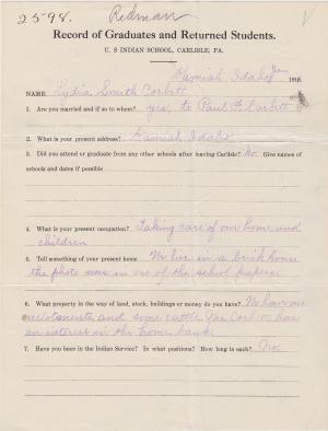 Lydia Smith Student File Lydia Smith Student File