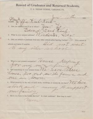 Effie Spencer Student File Effie Spencer Student File