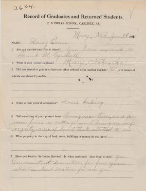 Daisy Esau Student File Daisy Esau Student File