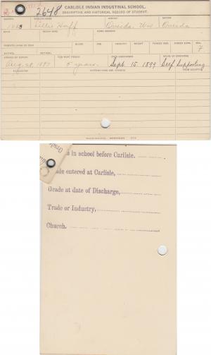 Lillie Huff Student File Lillie Huff Student File