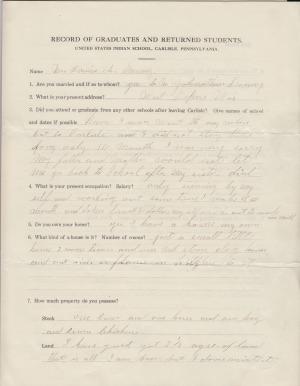 Louisa Metoxen Student File Louisa Metoxen Student File