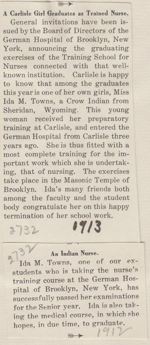 Ida Towns Student File 