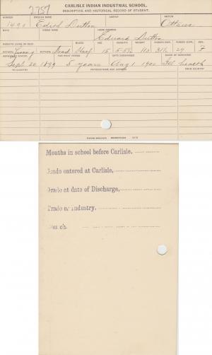 Edith Dutton Student File 