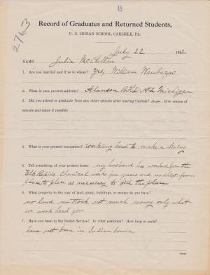 Julia McClellan Student File Julia McClellan Student File