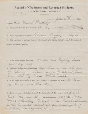 Lou French Student File Lou French Student File
