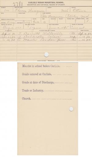 Theresa Wasaquom Student File Theresa Wasaquom Student File