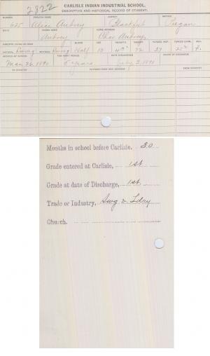 Alice Aubrey Student File Alice Aubrey Student File