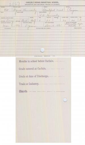 Agnes Kennerly Student File Agnes Kennerly Student File