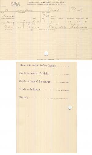 Jane Vane Student File Jane Vane Student File