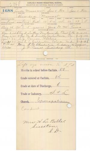Linda Messawat (Waw-kase) Student File Linda Messawat (Waw-kase) Student File