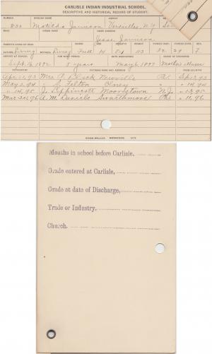 Matilda Jamison Student File Matilda Jamison Student File