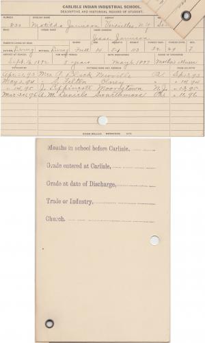 Matilda Jamison Student File