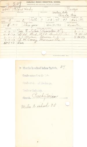 Alfred Hardy Student File