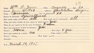 William O. Jones Student File William O. Jones Student File