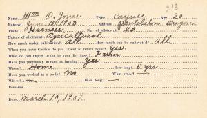 William O. Jones Student File