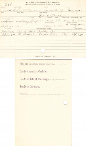 Asher W. Parker Student File