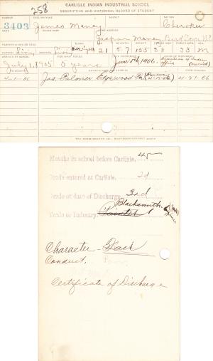 James Maney Student File