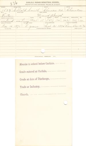 Sibbald Smith Student File